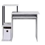 HomeRoots 37 Antiqued White Computer Desk