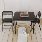 Ensemble table et 2 chaises pliantes pour enfants, avec table et chaises portables avec coussins en PU souple. Aucun assemblage requis