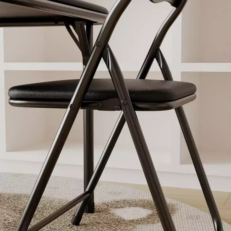 Ensemble table et 2 chaises pliantes pour enfants, avec table et chaises portables avec coussins en PU souple. Aucun assemblage requis