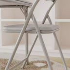 Ensemble table et 2 chaises pliantes pour enfants, avec table et chaises portables avec coussins en PU souple. Aucun assemblage requis