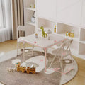 Boys and Girls Folding Table and Chair Set of 3, Featuring a Portable Table and Chairs with Ssoft Pu Cushions. No Assembly is Required