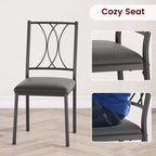 Ensemble table et chaises de salle à manger pour 2, table à manger rectangulaire et chaises, ensemble de table de cuisine en bois avec 2 chaises rembourrées, petit ensemble de table pour appartement
