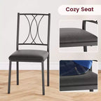 Ensemble table et chaises de salle à manger pour 2, table à manger rectangulaire et chaises, ensemble de table de cuisine en bois avec 2 chaises rembourrées, petit ensemble de table pour appartement