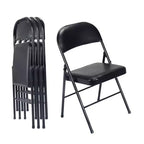 Karl Home | Plastic / Resin Padded Office Folding Chairs Folding Chair Set (Set of 4)
