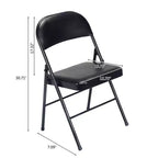 Karl Home | Chaises de bureau pliantes rembourrées en plastique / résine Ensemble de chaises pliantes (lot de 4)