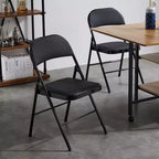 Karl Home | Chaises de bureau pliantes rembourrées en plastique / résine Ensemble de chaises pliantes (lot de 4)