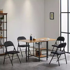 Karl Home | Chaises de bureau pliantes rembourrées en plastique / résine Ensemble de chaises pliantes (lot de 4)