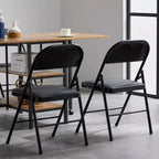 Karl Home | Chaises de bureau pliantes rembourrées en plastique / résine Ensemble de chaises pliantes (lot de 4)