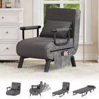 Fauteuil convertible TYBOATLE pour adultes avec dossier réglable sur 5 positions et oreiller, canapé-lit futon individuel confortable pour appartement, bureau