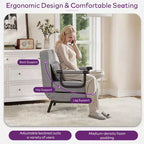 Fauteuil convertible TYBOATLE pour adultes avec dossier réglable sur 5 positions et oreiller, canapé-lit futon individuel confortable pour appartement, bureau