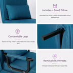 Fauteuil convertible TYBOATLE pour adultes avec dossier réglable sur 5 positions et oreiller, canapé-lit futon individuel confortable pour appartement, bureau
