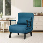 Fauteuil convertible TYBOATLE pour adultes avec dossier réglable sur 5 positions et oreiller, canapé-lit futon individuel confortable pour appartement, bureau