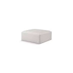Meridian Furniture,Cube Cream Vegan Leather Ottoman