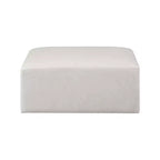Meridian Furniture, Pouf Cube en cuir végétalien crème