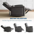 Fauteuil inclinable manuel, fauteuil à bascule pivotant à 360°, canapé simple en similicuir, fauteuil inclinable moderne à dossier haut, avec dossier ergonomique, pour salon