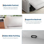 Fauteuil inclinable manuel, fauteuil à bascule pivotant à 360°, canapé simple en similicuir, fauteuil inclinable moderne à dossier haut, avec dossier ergonomique, pour salon