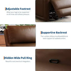 Fauteuil inclinable manuel, fauteuil à bascule pivotant à 360°, canapé simple en similicuir, fauteuil inclinable moderne à dossier haut, avec dossier ergonomique, pour salon