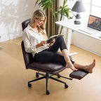 Karl Home | Chaise de bureau blanche de 24,41 pouces