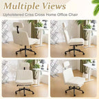 Karl Home | Chaise de bureau blanche de 24,41 pouces