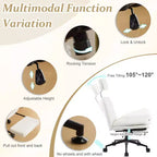 Karl Home | Chaise de bureau blanche de 24,41 pouces