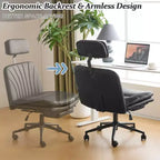 Karl Home | Chaise de bureau blanche de 24,41 pouces