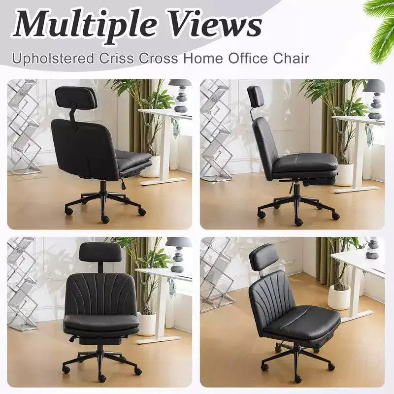 Karl Home | Chaise de bureau blanche de 24,41 pouces