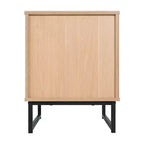 Table de Chevet/Table de Nuit en Bois de Style Mid-Century Moderne Merrick Lane avec Tiroir et Étagère
