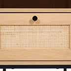 Table de Chevet/Table de Nuit en Bois de Style Mid-Century Moderne Merrick Lane avec Tiroir et Étagère