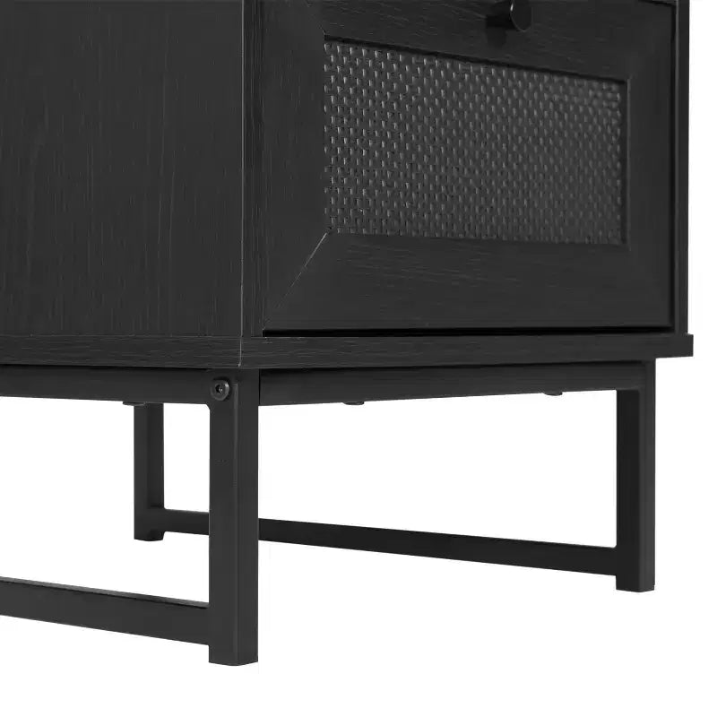 Table de Chevet/Table de Nuit en Bois de Style Mid-Century Moderne Merrick Lane avec Tiroir et Étagère