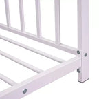 Lit plateforme en métal Whisen, taille double, en forme de maison