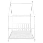 Lit plateforme en métal Whisen, taille double, en forme de maison