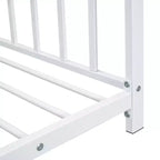 Lit plateforme en métal Whisen, taille double, en forme de maison