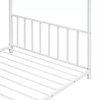 Lit plateforme en métal Whisen, taille double, en forme de maison