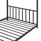 Lit plateforme en métal Whisen, taille double, en forme de maison