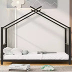 Whisen Twin Size Metal House Platform Bed