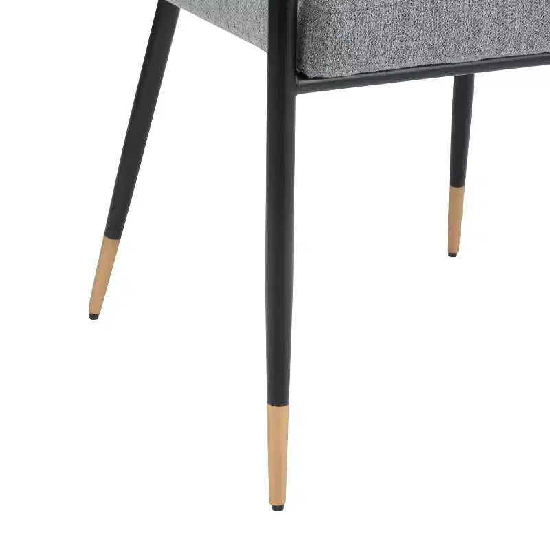 Chaise de salle à manger moderne Christopher Knight Home Hugo en métal rembourrée avec dossier incurvé (lot de 2)