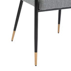Chaise de salle à manger moderne Christopher Knight Home Hugo en métal rembourrée avec dossier incurvé (lot de 2)