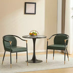 Chaise de salle à manger moderne Christopher Knight Home Hugo en métal rembourrée avec dossier incurvé (lot de 2)