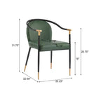 Chaise de salle à manger moderne Christopher Knight Home Hugo en métal rembourrée avec dossier incurvé (lot de 2)