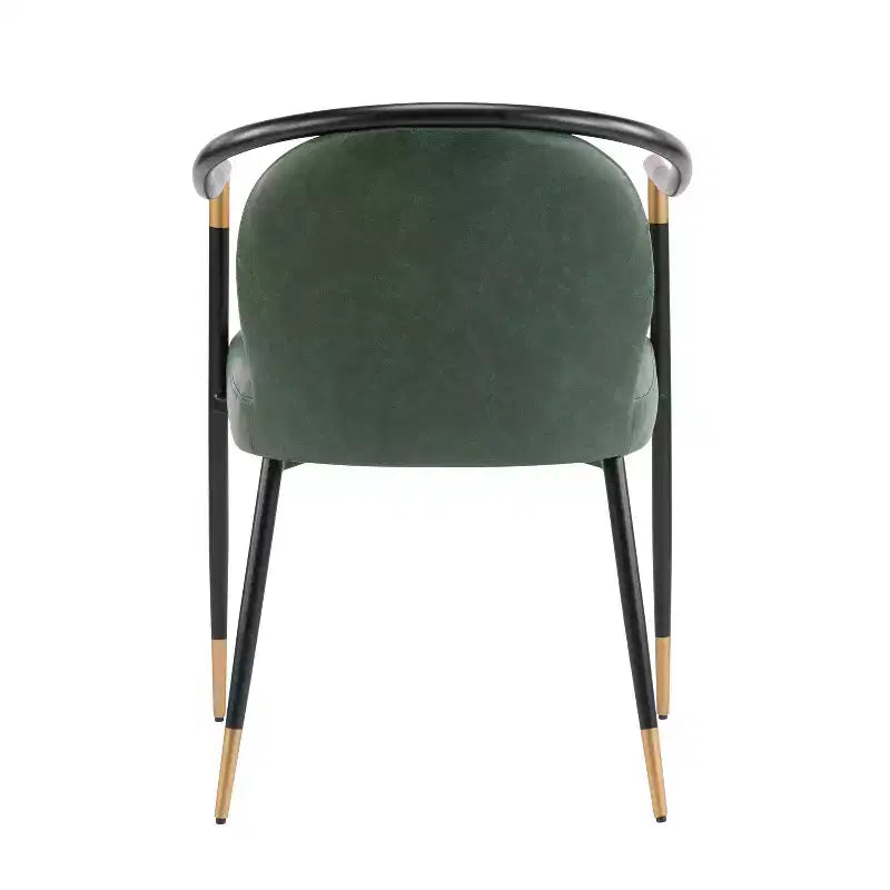 Chaise de salle à manger moderne Christopher Knight Home Hugo en métal rembourrée avec dossier incurvé (lot de 2)