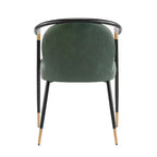 Chaise de salle à manger moderne Christopher Knight Home Hugo en métal rembourrée avec dossier incurvé (lot de 2)