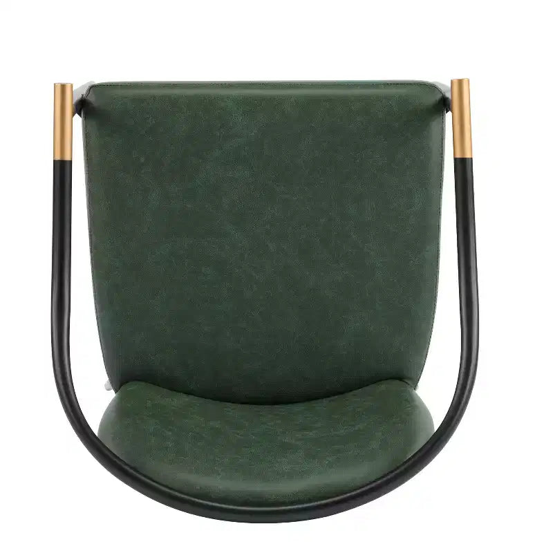 Chaise de salle à manger moderne Christopher Knight Home Hugo en métal rembourrée avec dossier incurvé (lot de 2)