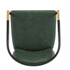 Chaise de salle à manger moderne Christopher Knight Home Hugo en métal rembourrée avec dossier incurvé (lot de 2)