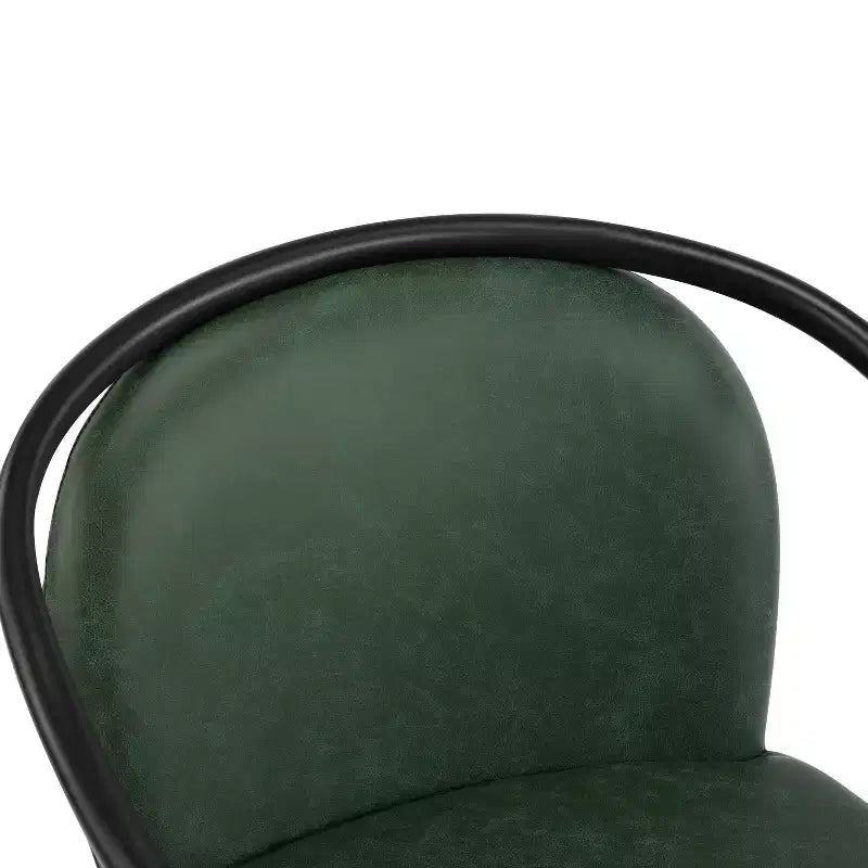 Chaise de salle à manger moderne Christopher Knight Home Hugo en métal rembourrée avec dossier incurvé (lot de 2)