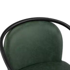 Chaise de salle à manger moderne Christopher Knight Home Hugo en métal rembourrée avec dossier incurvé (lot de 2)