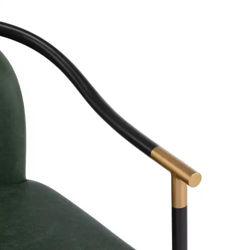 Chaise de salle à manger moderne Christopher Knight Home Hugo en métal rembourrée avec dossier incurvé (lot de 2)