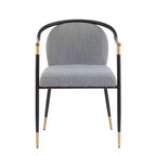 Chaise de salle à manger moderne Christopher Knight Home Hugo en métal rembourrée avec dossier incurvé (lot de 2)