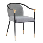 Chaise de salle à manger moderne Christopher Knight Home Hugo en métal rembourrée avec dossier incurvé (lot de 2)