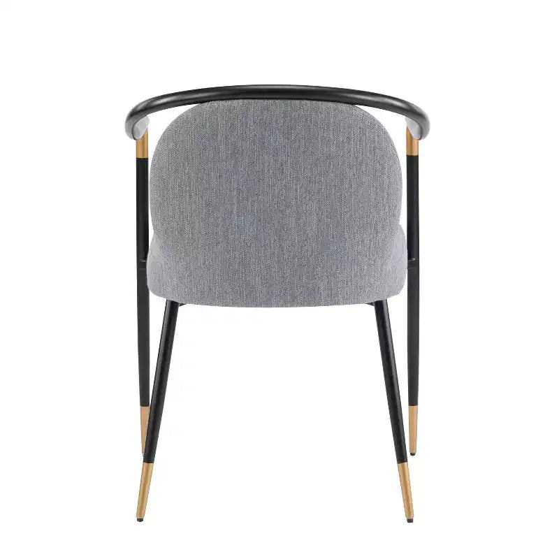 Chaise de salle à manger moderne Christopher Knight Home Hugo en métal rembourrée avec dossier incurvé (lot de 2)