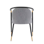 Chaise de salle à manger moderne Christopher Knight Home Hugo en métal rembourrée avec dossier incurvé (lot de 2)